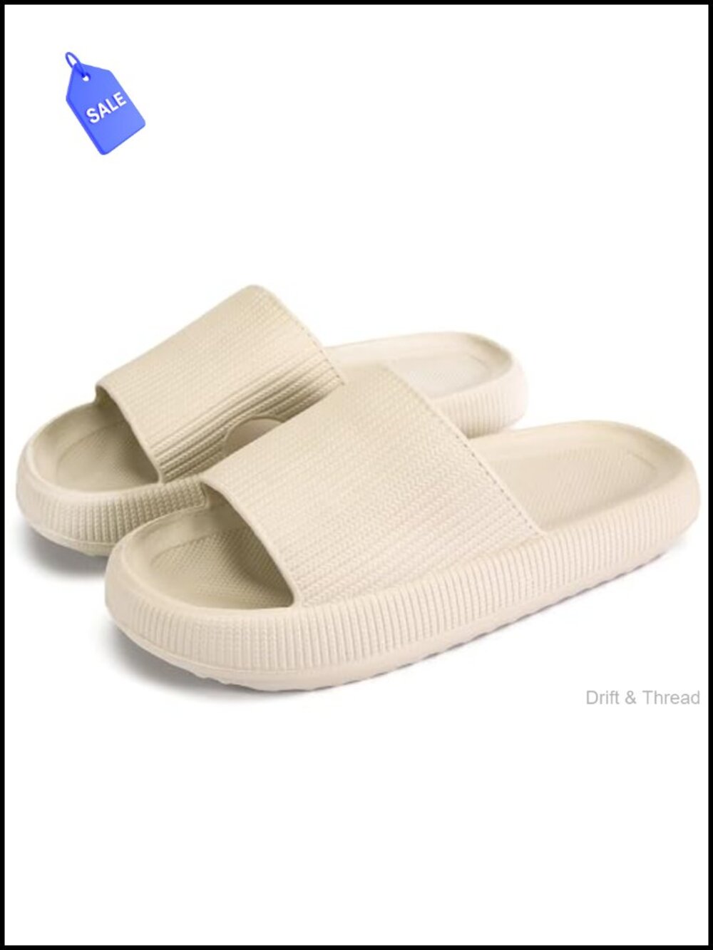 Cloud Slippers Thick Sole Cushioned Slide Sandals Pillow Comfort Shower Shoes